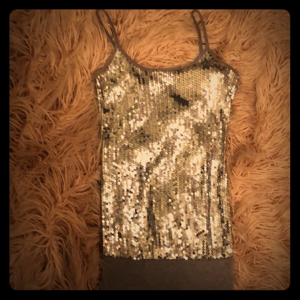 Beautiful small silver sequin top